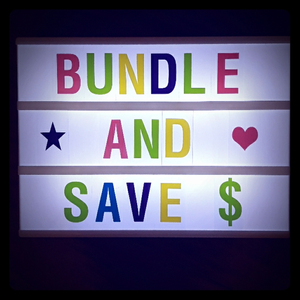 BUNDLE ITEMS AND SAVE MORE!!